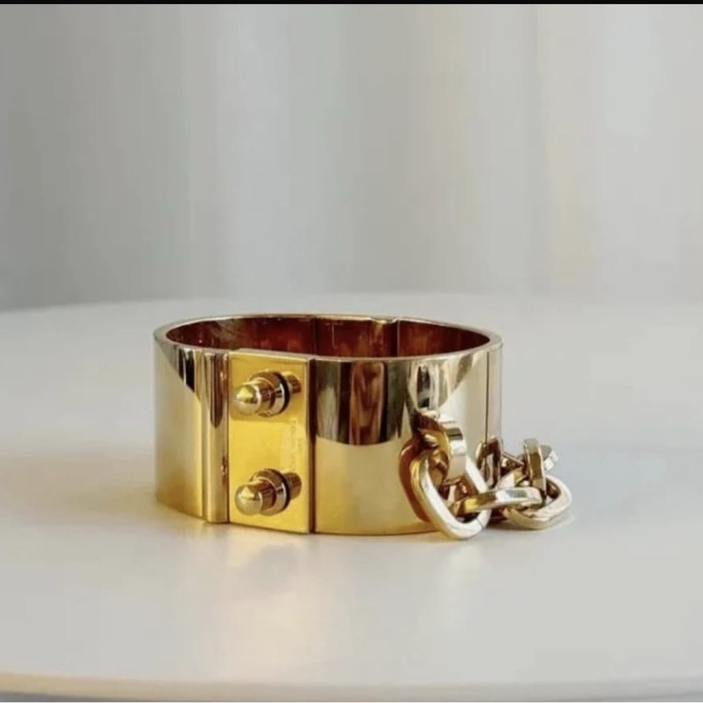 Louis Vuitton Gold Lock Me Manchette Cuff Bracelet